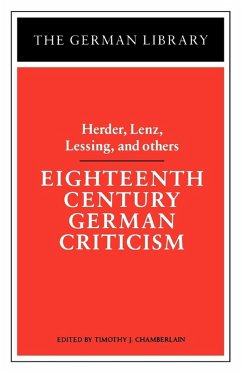 Eighteenth Century German Criticism