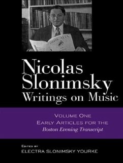Nicolas Slonimsky: Writings on Music - Slonimsky, Nicolas