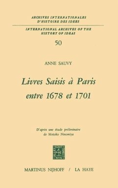 Livres saisis à Paris entre 1678 et 1701 - Sauvy, A.