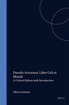 Pseudo-Avicenna. Liber Celi Et Mundi - Gutman, Oliver