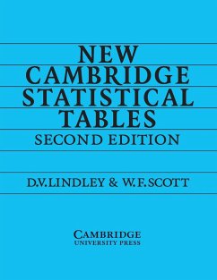 New Camb Statistical Tables 2ed - Lindley, D. V.; Scott, W. F. (Heriot-Watt University, Edinburgh)