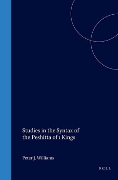 Studies in the Syntax of the Peshitta of 1 Kings - Williams, Peter
