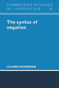 The Syntax of Negation - Haegeman, Liliane