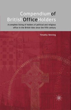 Compendium of British Office Holders - Venning, Timothy