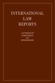 International Law Reports - Lauterpacht, E. / Greenwood, C. J. / Oppenheimer, A. G. (eds.)