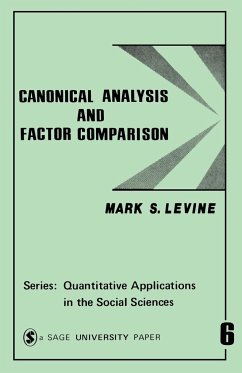 Canonical Analysis and Factor Comparison - Levine, Mark S.