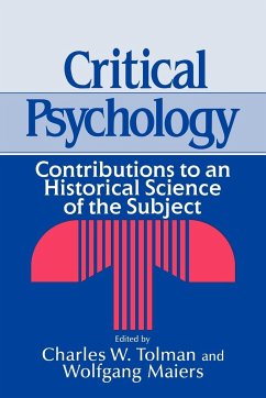 Critical Psychology - Tolman, Charles W. / Maiers, Wolfgang (eds.)