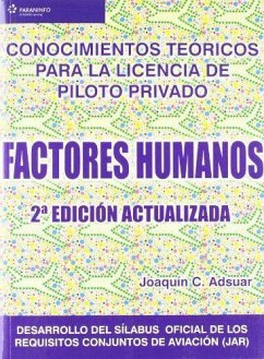 Factores humanos : conocimientos teóricos para la licencia de piloto privado - Adsuar Mazón, Joaquín Carlos