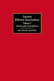 Ancient Hebrew Inscriptions: Volume 2 - Davies, Graham