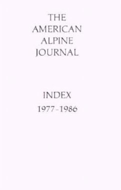 American Alpine Journal Index: 1977-1986 - American Alpine Club