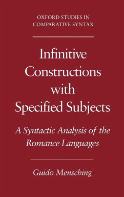 Cover Infinitive Constructions with Specified Subjects