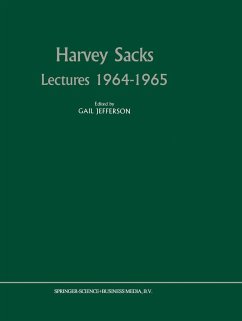 Harvey Sacks Lectures 1964¿1965 - Jefferson, Gail (Hrsg.)