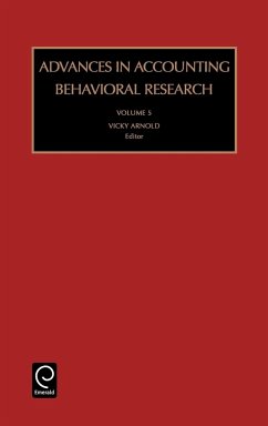 Advances in Accounting Behavioral Research - Arnold, Vicky (ed.)