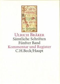 Sämtliche Schriften Bd. 5: Kommentar und Register / Sämtliche Schriften, 5 Bde. 5 - Bräker, Ulrich