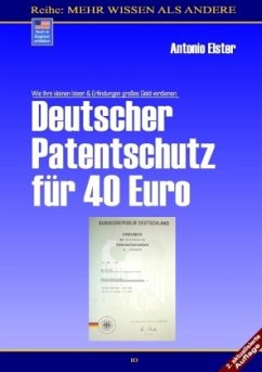 Deutscher Patentschutz für 40 Euro - Elster, Antonio