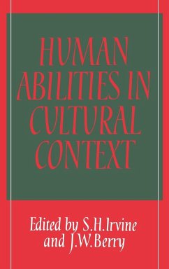 Human Abilities in Cultural Context - Irvine, S. H. / Berry, W. (eds.)