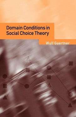 Domain Conditions in Social Choice Theory - Gaertner, Wulf