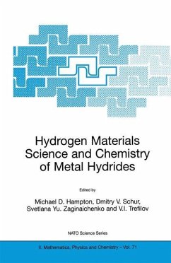 Hydrogen Materials Science and Chemistry of Metal Hydrides - Hampton, Michael D. / Schur, Dmitry V. / Zaginaichenko, Svetlana Yu. / Trefilov, V.I. (Hgg.)