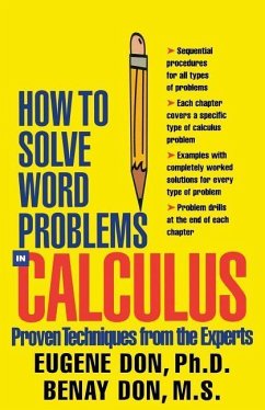 How to Solve Word Problems in Calculus - Don, Eugene; Don, Benay