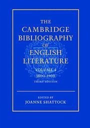 Cover The Cambridge Bibliography of English Literature: Volume 4, 1800-1900