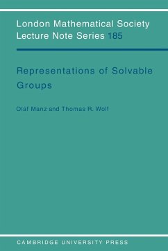 Representations of Solvable Groups - Manz, Olaf; Wolf, Thomas R.