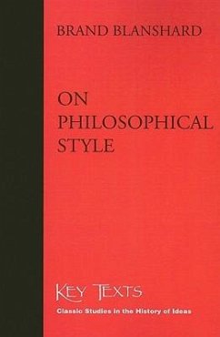 On Philosophical Style - Blanshard, Brand