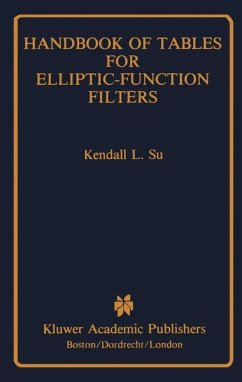Handbook of Tables for Elliptic-Function Filters - Su, K. L.