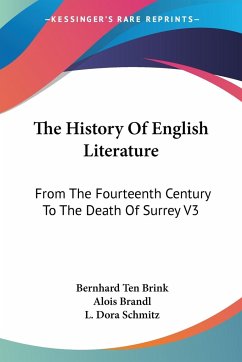 The History Of English Literature - Brink, Bernhard Ten