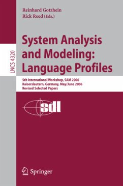 System Analysis and Modeling: Language Profiles - Gotzhein, Reinhard / Reed, Rick (eds.)