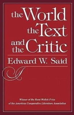 The World, the Text, and the Critic - Said, Edward W