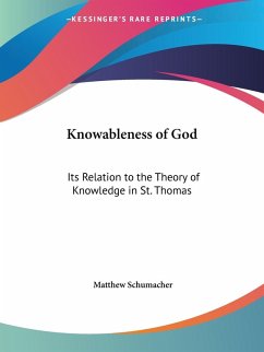 Cover Knowableness of God