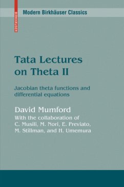 Tata Lectures on Theta II - Mumford, David