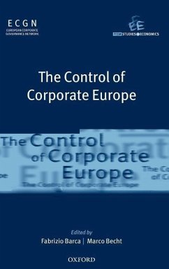 The Control of Corporate Europe - Barca, Fabrizio / Becht, Marco (eds.)