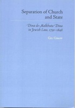 Separation of Church and State: Dina De-Malkhuta Dina in Jewish Law - Graff, Gil