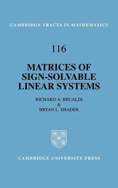 Matrices of Sign-Solvable Linear Systems - Brualdi, Richard A.; Shader, Brian L.