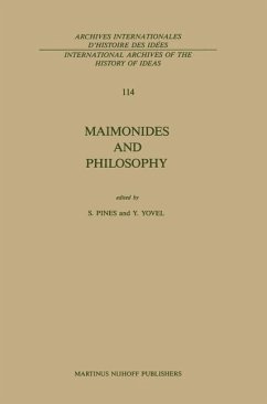 Maimonides and Philosophy - Pines, S. / Yovel, Y. (Hgg.)
