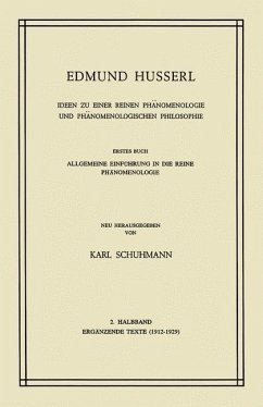 Ideen zu Einer Reinen Phänomenologie und Phänomenologischen Philosophie - Husserl, Edmund;Schumann, K.