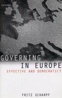 Governing in Europe - Scharpf, Fritz W.