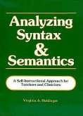 Analyzing Syntax & Semantics Textbook: A Self-Instructional Approach for Teachers & Clinicians