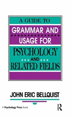 Cover A Guide To Grammar and Usage for Psychology and Related Fields