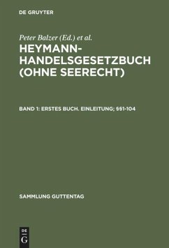 Handelsgesetzbuch Band 1. Einleitung. §§ 1 - 104