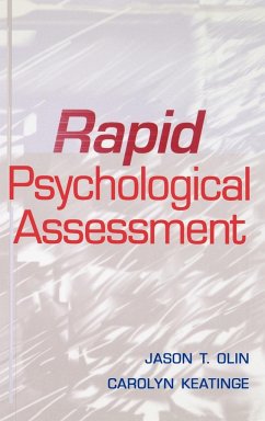 Rapid Psychological Assessment - Olin, Jason T; Keatinge, Carolyn