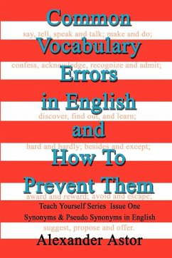 Common Vocabulary Errors in English and How to Prevent Them - Astor, Alexander