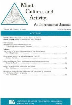 Perspectives on the Object of Activity: Number 1, 2005 - Herausgeber: Kaptelinin, Victor Miettinen, Reijo