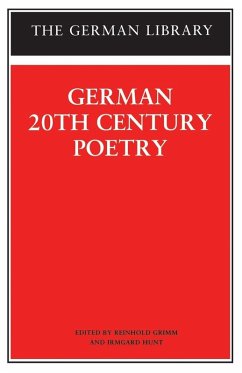 Cover German 20th Century Poetry