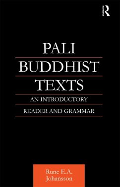 Pali Buddhist Texts - Johansson, Rune E A