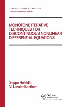 Monotone Iterative Techniques for Discontinuous Nonlinear Differential Equations - Heikkila, Seppo; Lakshmikantham, V.