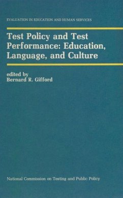 Test Policy and Test Performance: Education, Language, and Culture - Gifford, Bernard R. (Hrsg.)