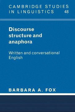 Discourse Structure and Anaphora - Fox, Barbara A.