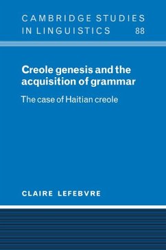 Cover Creole Genesis and the Acquisition of Grammar